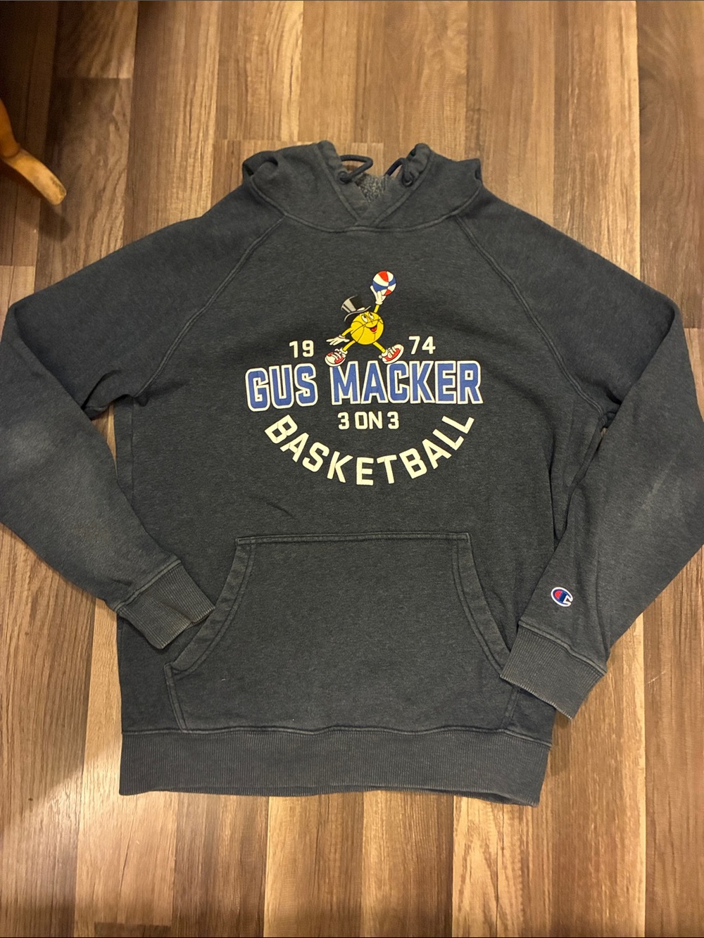 Champion Black Gus Macker 3-on-3 Basketball Pullover Hoodie